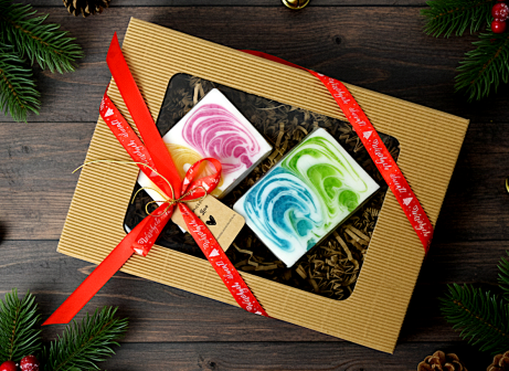 Zestaw 2 mydeł świątecznych