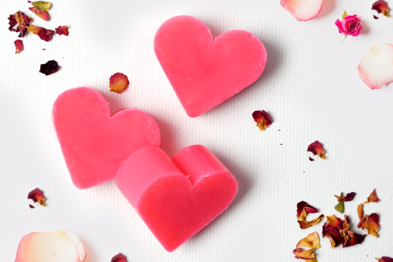 Małe mydełko Serce Róża - obrazek 2