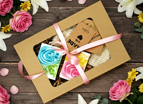 Zestaw 2 mydeł z myjką