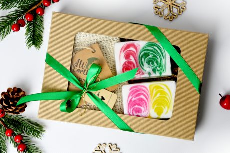 Zestaw 2 mydeł z myjką