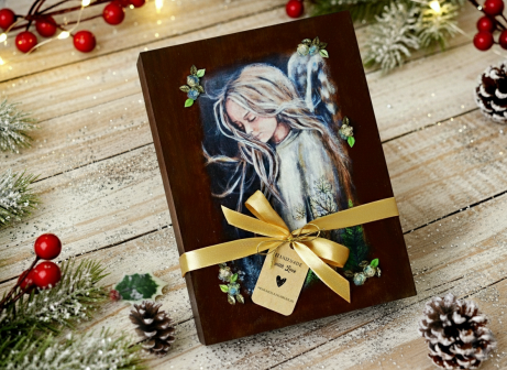 Aniołek z aplikacją 3D 20x15cm