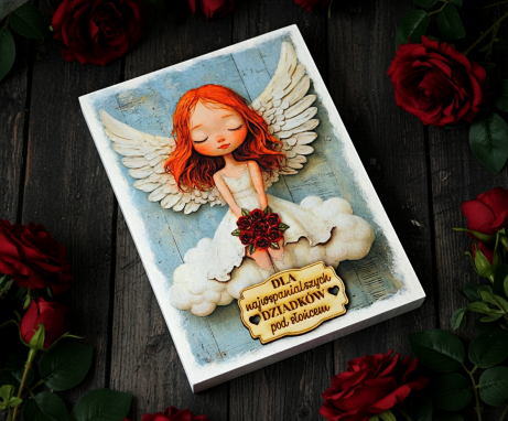 Aniołek na dzień babci 20x15cm
