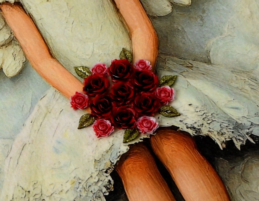 Anioł na desce ślub chrzest 20x15cm - obrazek 2