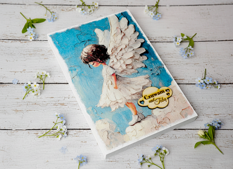 Duży anioł na walentynki 25x20cm