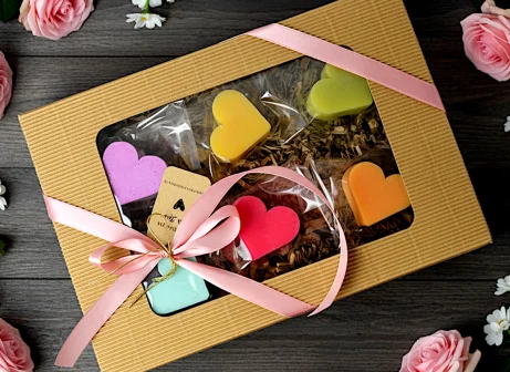 Zestaw 6 mydełek serduszek