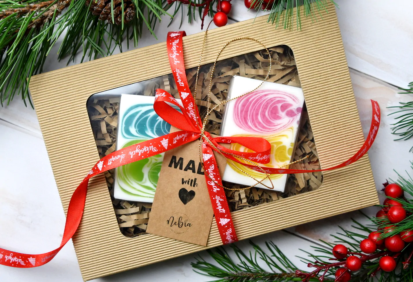 Zestaw 2 mydeł świątecznych