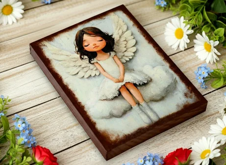 Aniołek Stróż na dzień babci i dziadka 20x15cm